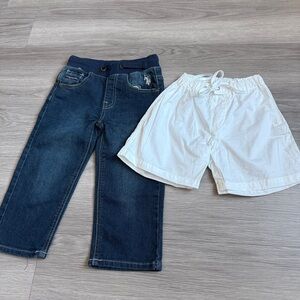 U.S. POLO ASSN. Jeans & Indigo Kids Shorts Bundle Size 2T-3T